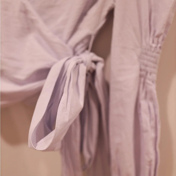 Zara Trafaluc  Collection Sky Blue Wrap Top With Balloon Sleeves - Size XS - Picture 5 of 13